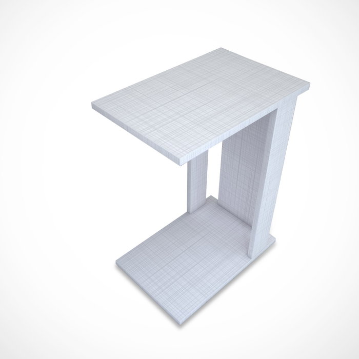 Hanah Home Mesa Auxiliar Blanco Tablero Partículas Melamina 30x61x43cm
